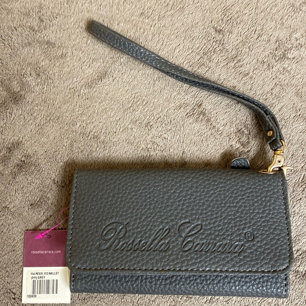 Rosella carrara wallet 6”x3-1/2” grey
